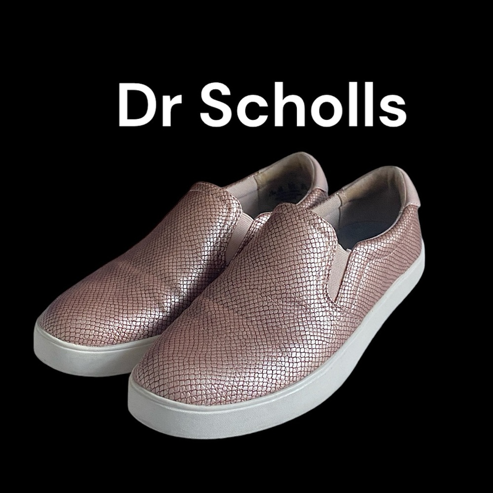 Dr Scholl’s rose gold leather sneakers size 8.5